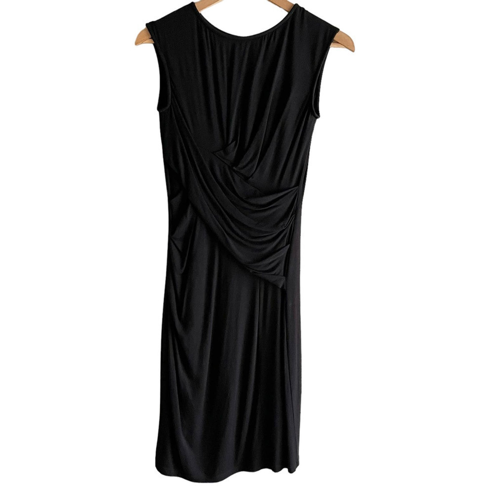 Kut from the Kloth Mollee Draped‎ Knit Jersey Sheath Dress in Black, Size 0